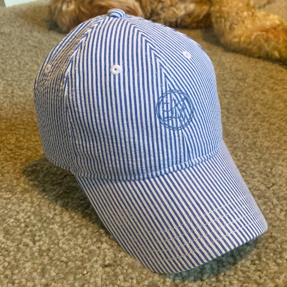 Lauren James Seersucker Baseball Hat